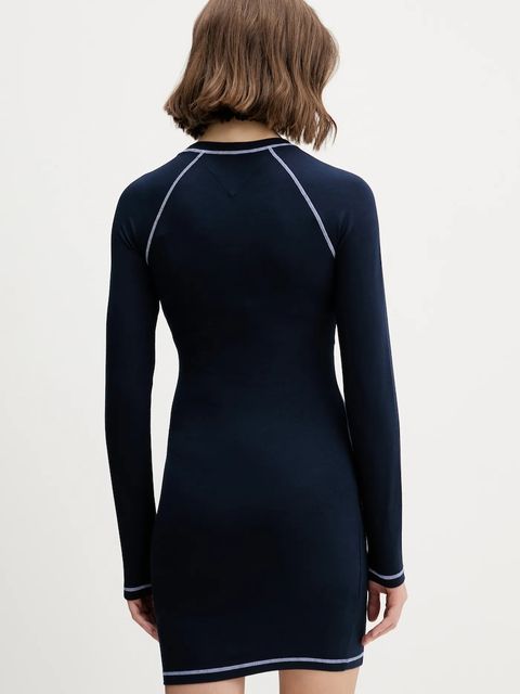 Tommy Jeans sukienka kolor granatowy mini rozkloszowana DW0DW21465