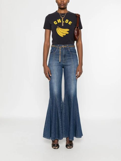 Chloé banana-print T-shirt - Blue