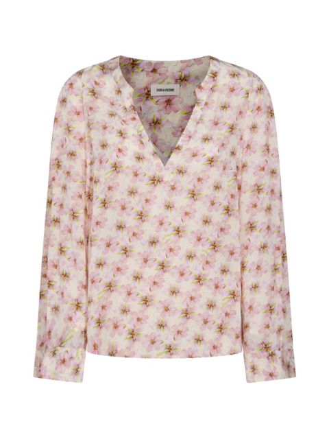 Zadig&Voltaire floral-print long-sleeve blouse - Neutrals - zdjęcie produktu nr 1