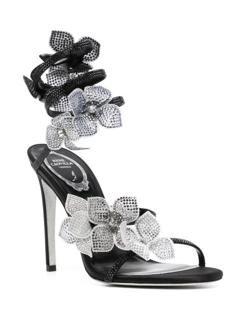 René Caovilla crystal embellishment sandals - Black - zdjęcie produktu nr 2