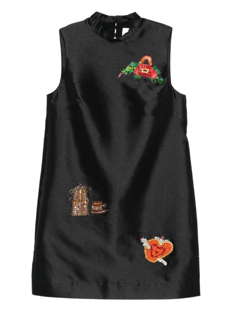 ALEMAIS Ginger embellished sleeveless mini dress - Black - zdjęcie produktu nr 1