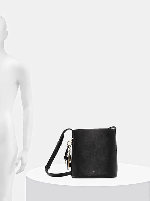 Furla torebka skórzana kolor czarny WB01875 ARE000 O6000 - zdjęcie produktu nr 2