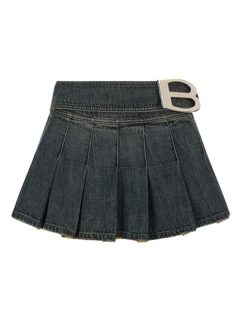 Balenciaga B-buckle pleated mini skirt - Blue - zdjęcie produktu nr 1