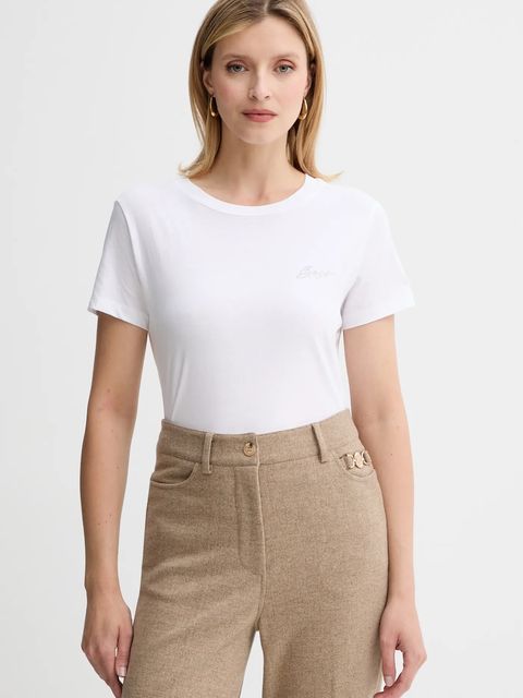 BOSS Orange t-shirt bawełniany damski kolor biały 50549184 - zdjęcie produktu nr 1