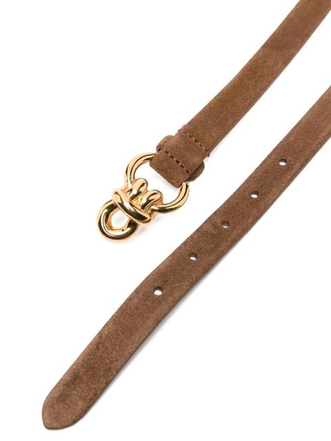 SANDRO knotted-buckle suede belt - Brown - zdjęcie produktu nr 2