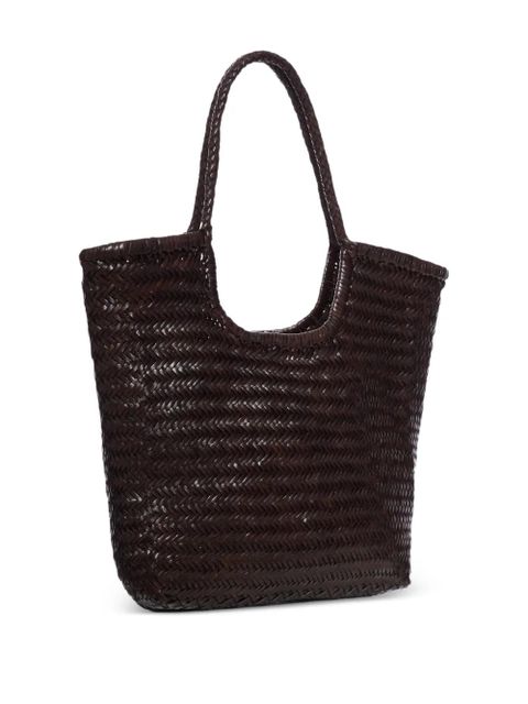 DRAGON DIFFUSION NS Diagonal Triple Jump handwoven tote bag - Brown - zdjęcie produktu nr 2