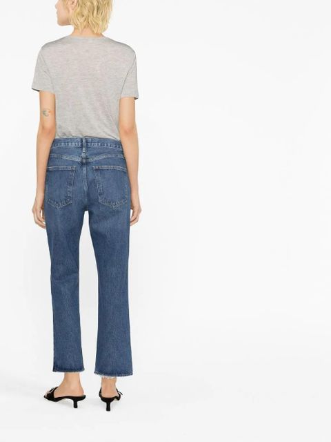 AGOLDE organic-cotton cropped jeans - Blue