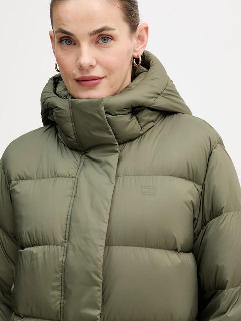 Tommy Hilfiger kurtka puchowa kolor zielony zimowa WW0WW45739