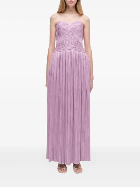 Simkhai pleated strapless midi party gown - Purple - zdjęcie produktu nr 1
