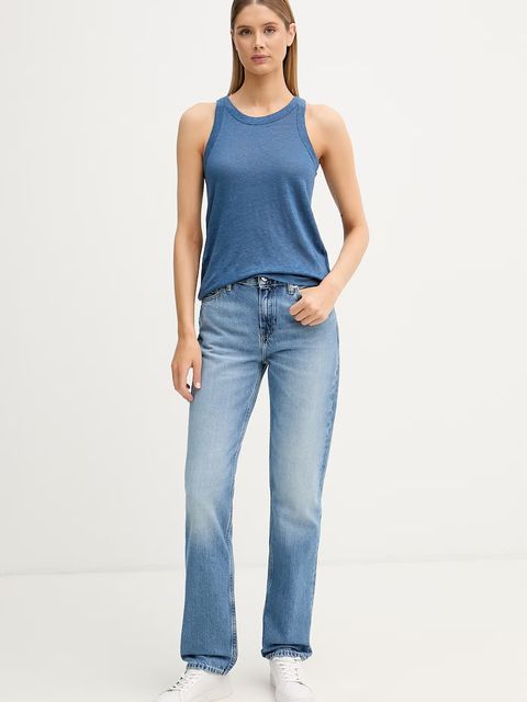 United Colors of Benetton top damski lniany - zdjęcie produktu nr 1