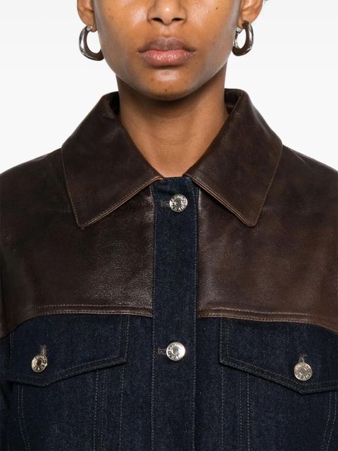 SANDRO panelled denim jacket - Blue