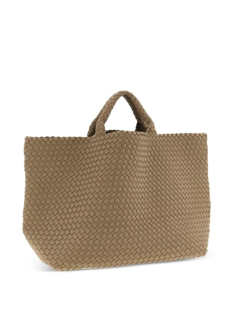NAGHEDI logo-patch tote bag - Neutrals