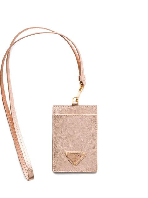 Prada leather badge holder - Pink - zdjęcie produktu nr 1