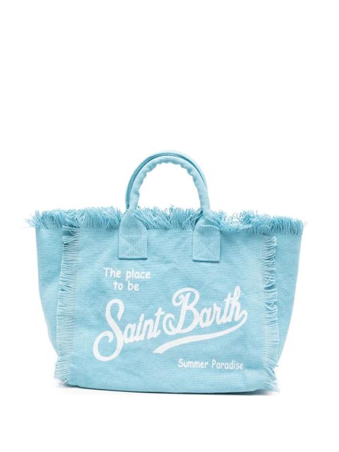 MC2 Saint Barth Colette fringe-trim tote bag - Blue - zdjęcie produktu nr 1