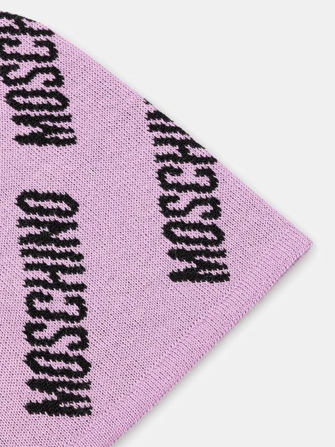 Moschino czapka z wełną kolor fioletowy M5859 60112