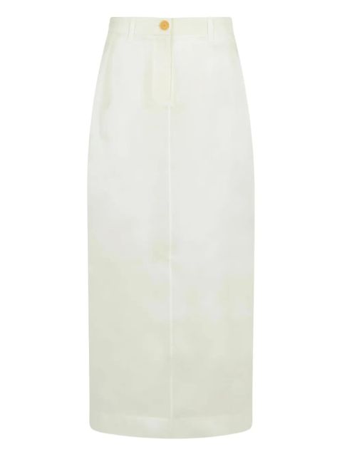 KHAITE Lucian silk pencil skirt - Neutrals - zdjęcie produktu nr 1