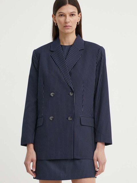 2NDDAY marynarka 2ND Herman - Pinstripe kolor granatowy dwurzędowa wzorzysta 2244115170 - zdjęcie produktu nr 1