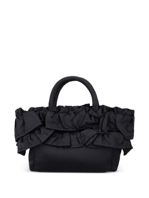 GANNI ruffled tote bag - Black - zdjęcie produktu nr 2