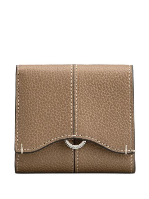Tod's grained tri-fold wallet - Neutrals - zdjęcie produktu nr 1