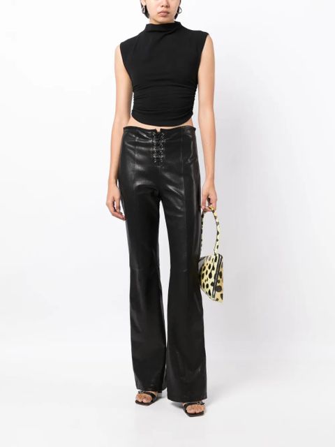 Reformation Lindy stretch-cotton top - Black