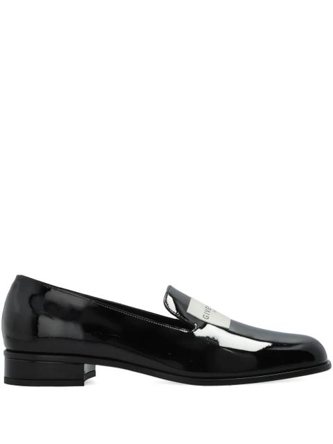 Givenchy logo-plaque patent leather loafers - Black - zdjęcie produktu nr 1