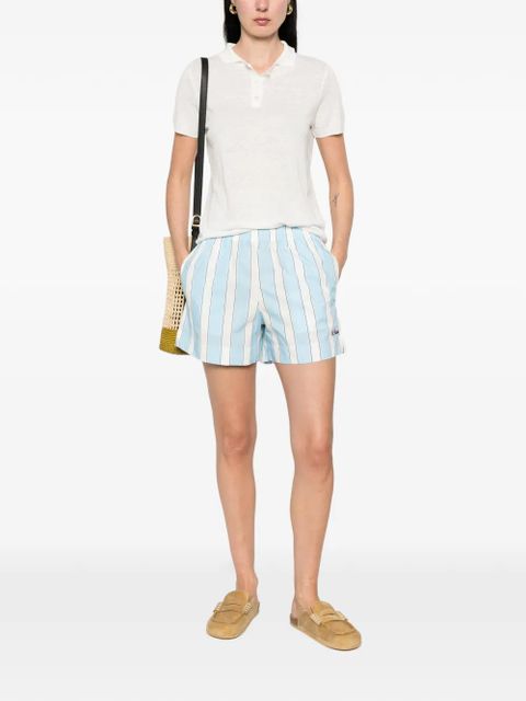 MC2 Saint Barth striped embroidered-logo shorts - Blue - zdjęcie produktu nr 2