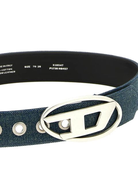 Diesel B-1DR logo-buckle belt - Blue