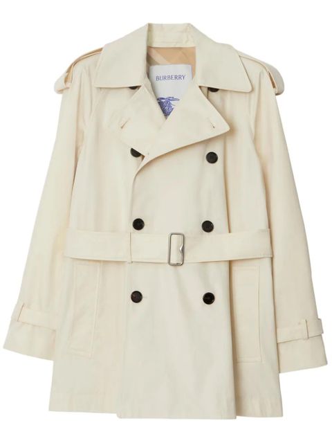 Burberry short belted trench coat - Neutrals - zdjęcie produktu nr 1
