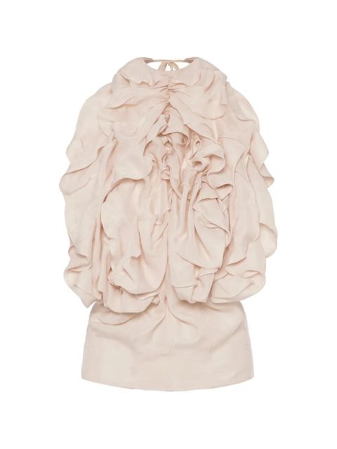 Maison Margiela ruffled halter top - Neutrals - zdjęcie produktu nr 1
