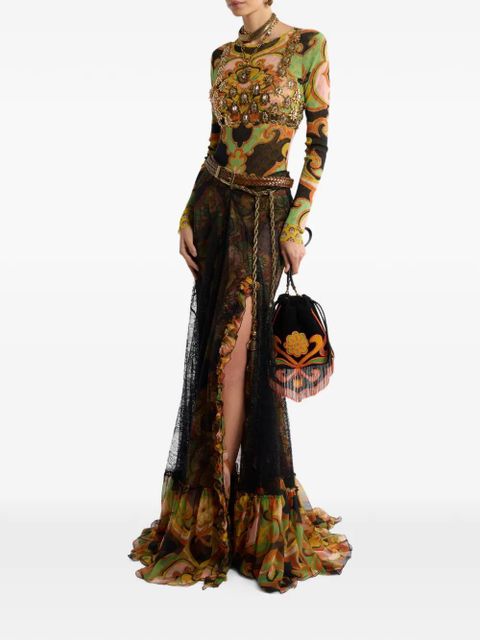 ETRO floral-print long-sleeve top - Green - zdjęcie produktu nr 2