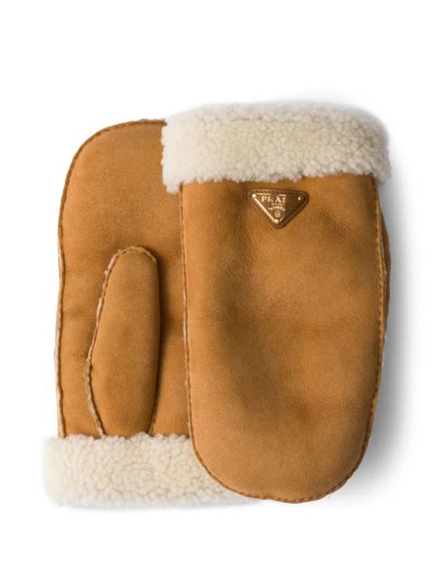 Prada suede mittens - Brown - zdjęcie produktu nr 1
