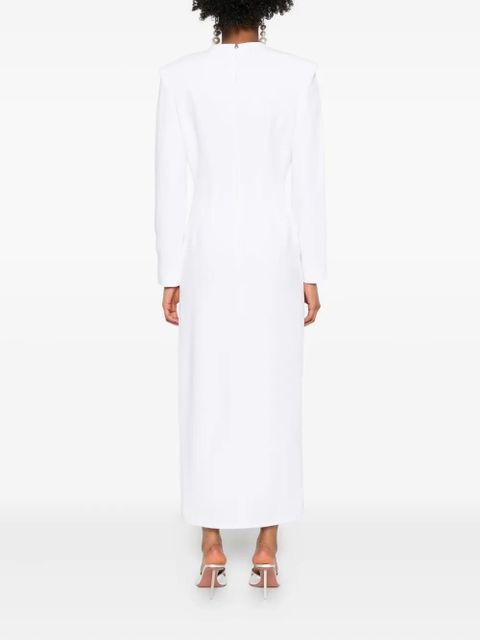 Rowen Rose bow-detail side-slit maxi dress - White