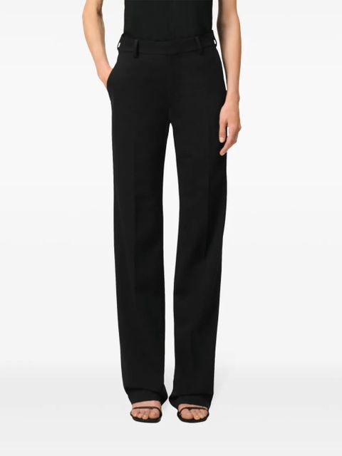 AMI Paris Contrasted straight-leg trousers - Black