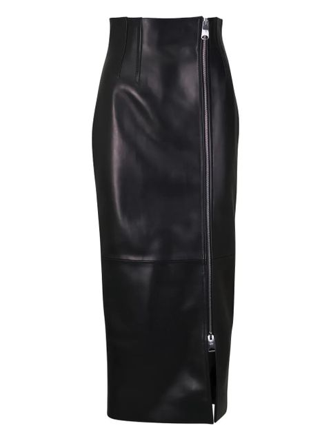 KHAITE Gres zip midi skirt - Black - zdjęcie produktu nr 1