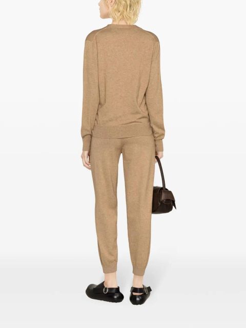 MARANT ÉTOILE Kira tapered track trousers - Brown