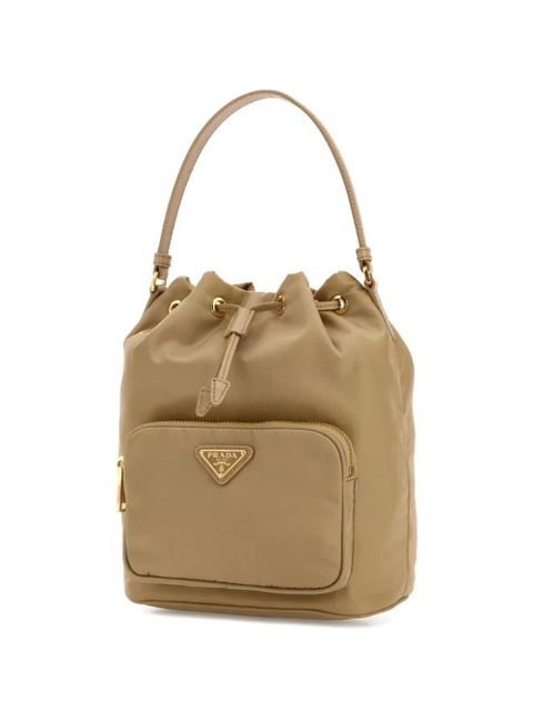 Prada Duet drawstring pocket bucket bag - Neutrals