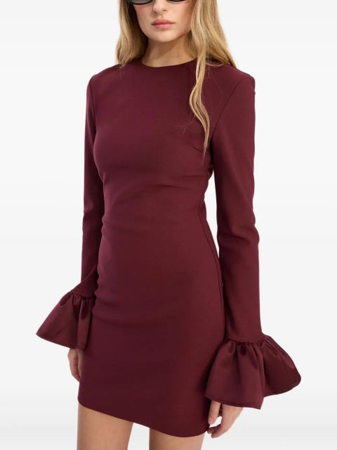 ROTATE BIRGER CHRISTENSEN frill sleeved mini dress - Red