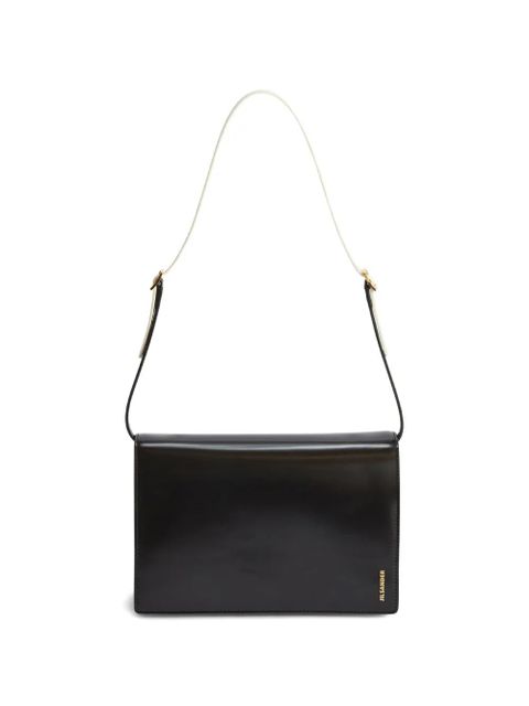 Jil Sander small File leather shoulder bag - Black - zdjęcie produktu nr 1