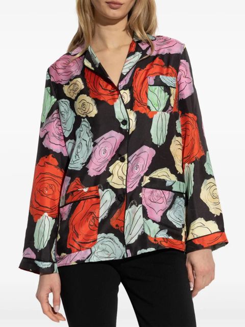 Marni floral-motif shirt - Black