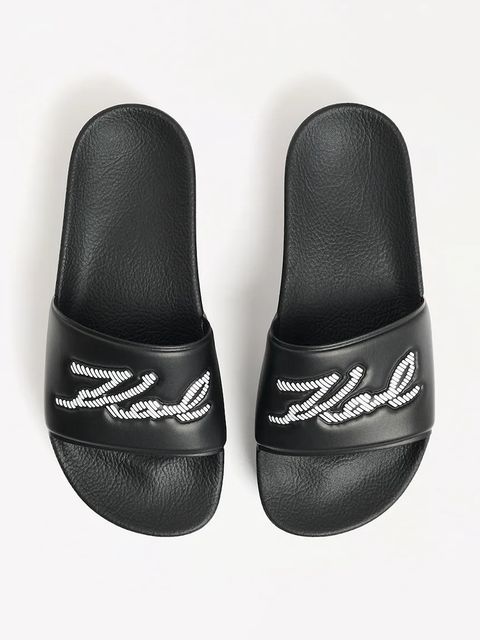 Karl Lagerfeld klapki KONDO MAXI damskie kolor czarny na platformie KL80872