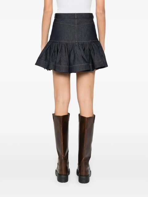 SANDRO flared denim skirt - Blue