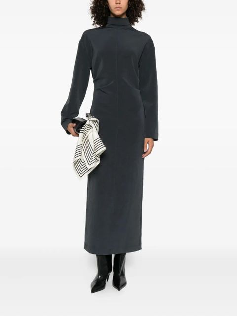 Nanushka draped turtleneck maxi dress - Blue