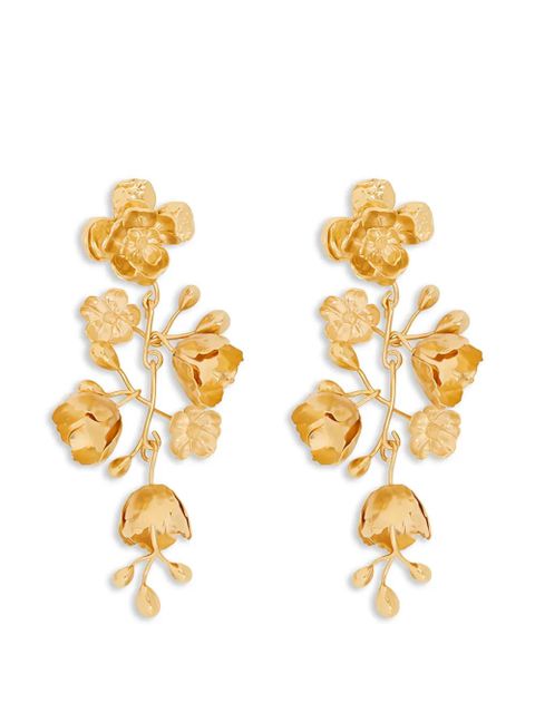 Chloé floral-detail drop earrings - Gold - zdjęcie produktu nr 1