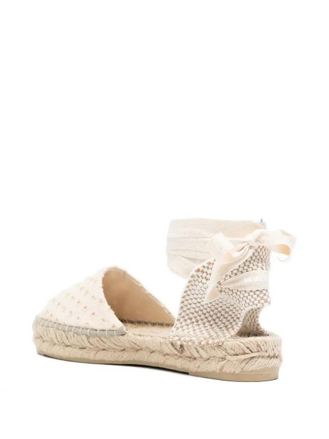 Manebi Yucatán tie-fastening espadrilles - Neutrals