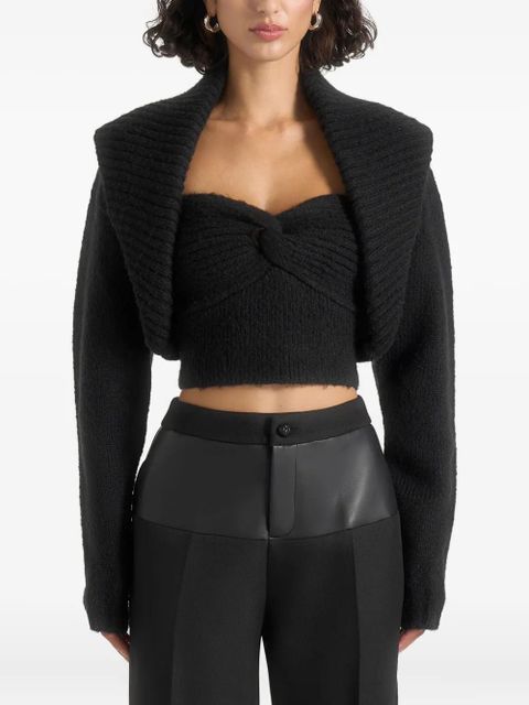 Manière De Voir Emya top and cardigan set - Black
