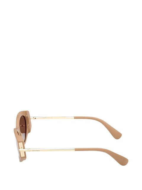 Max Mara Eyewear matte light brown geometic sunglasses - Neutrals