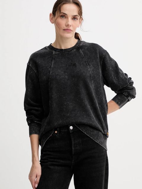 G-Star bluza bawełniana damska kolor czarny gładka D27173.D969 - zdjęcie produktu nr 1
