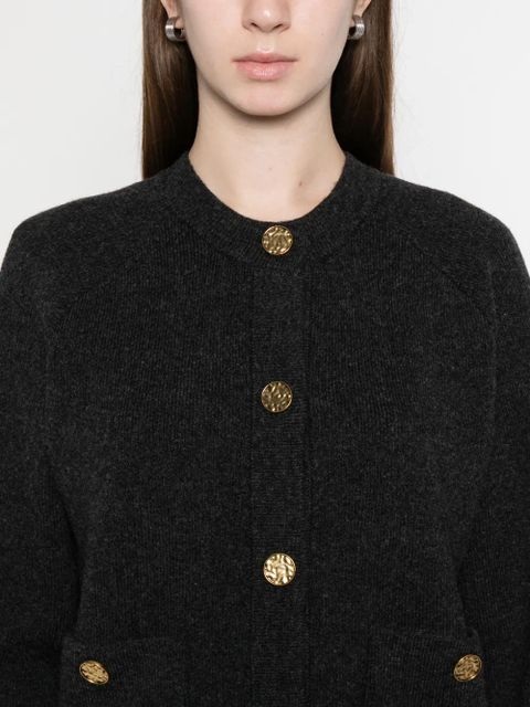 TOTEME hammered-button cardigan - Grey