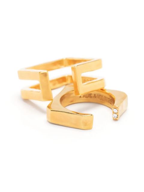 Zadig&Voltaire brass stacking rings - Gold