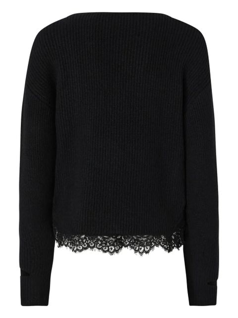 PINKO lace-trim sweater - Black - zdjęcie produktu nr 2
